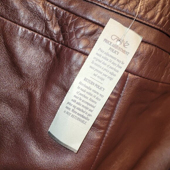 Cache Vintage Genuine Lamb Leather Flare Bootcut Pants - Picture 5 of 6